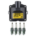Set of 4 Bosch Ignition Coils & NGK G-Power Spark Plugs for Celica Accent Golf 240SX