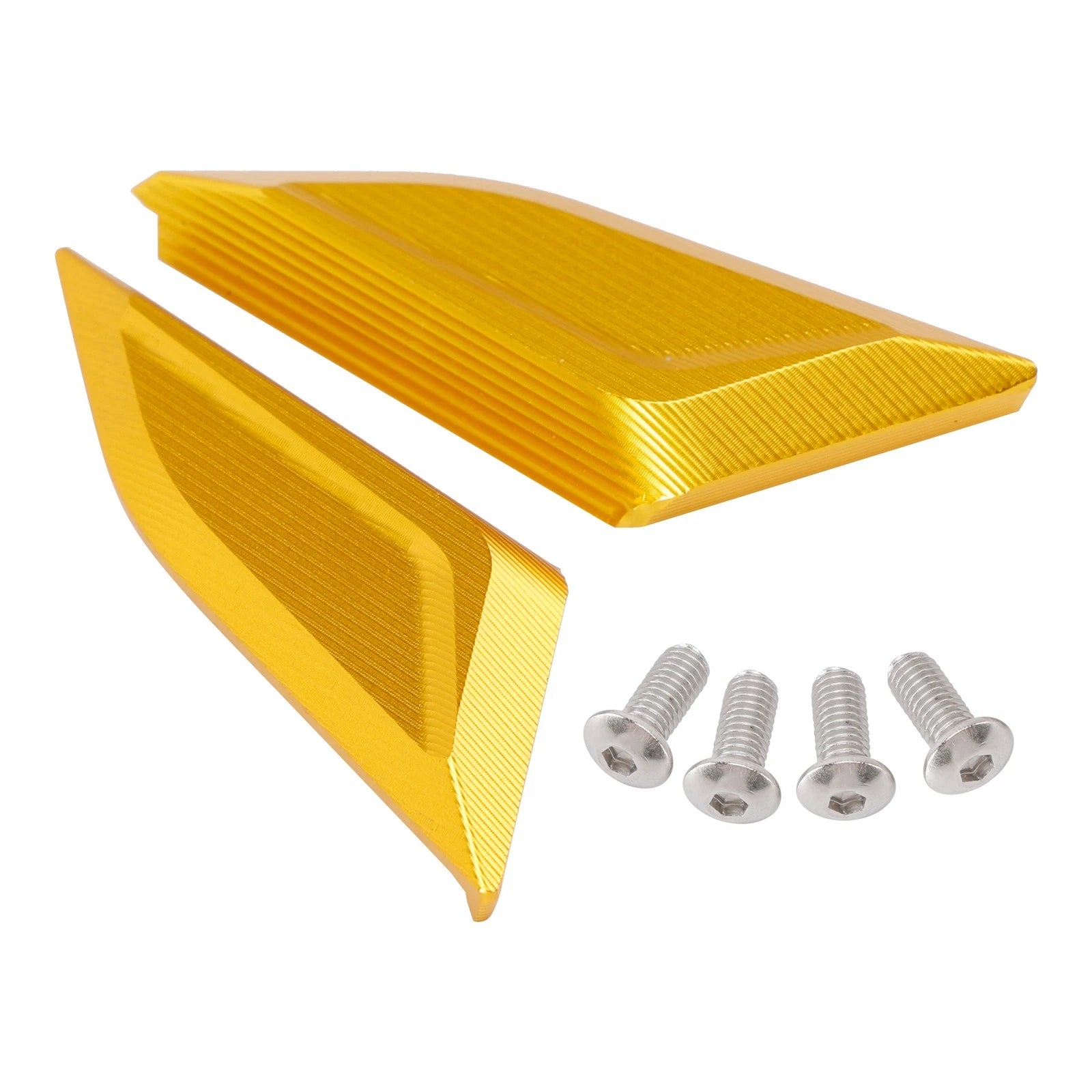 Billet Gold Mirror Block Off Plates for Ducati Panigale V4/S/R V2 (2018–2024)