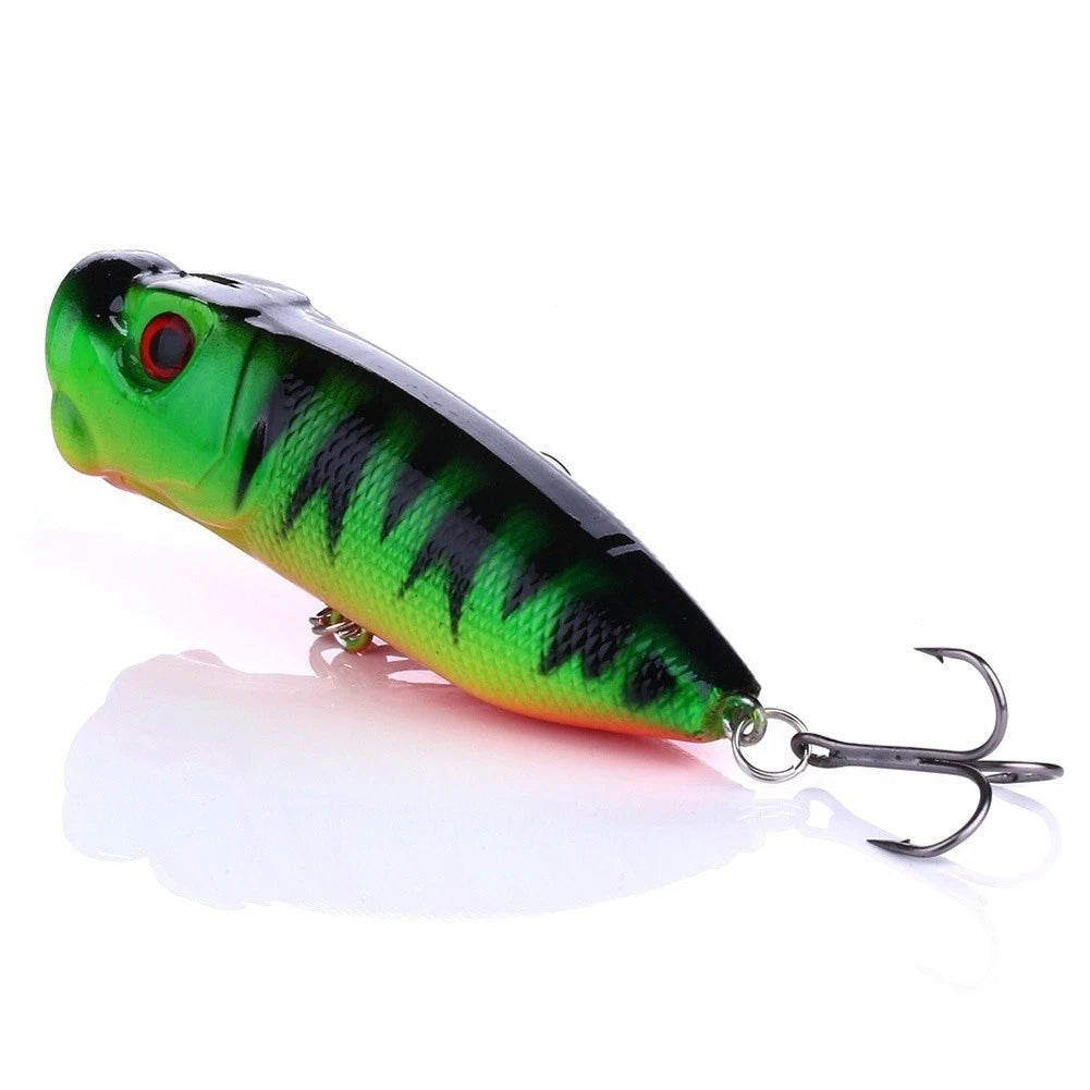 6.5cm 12g Hard Bait Topwater Popper Fishing Lure with 6 Hooks