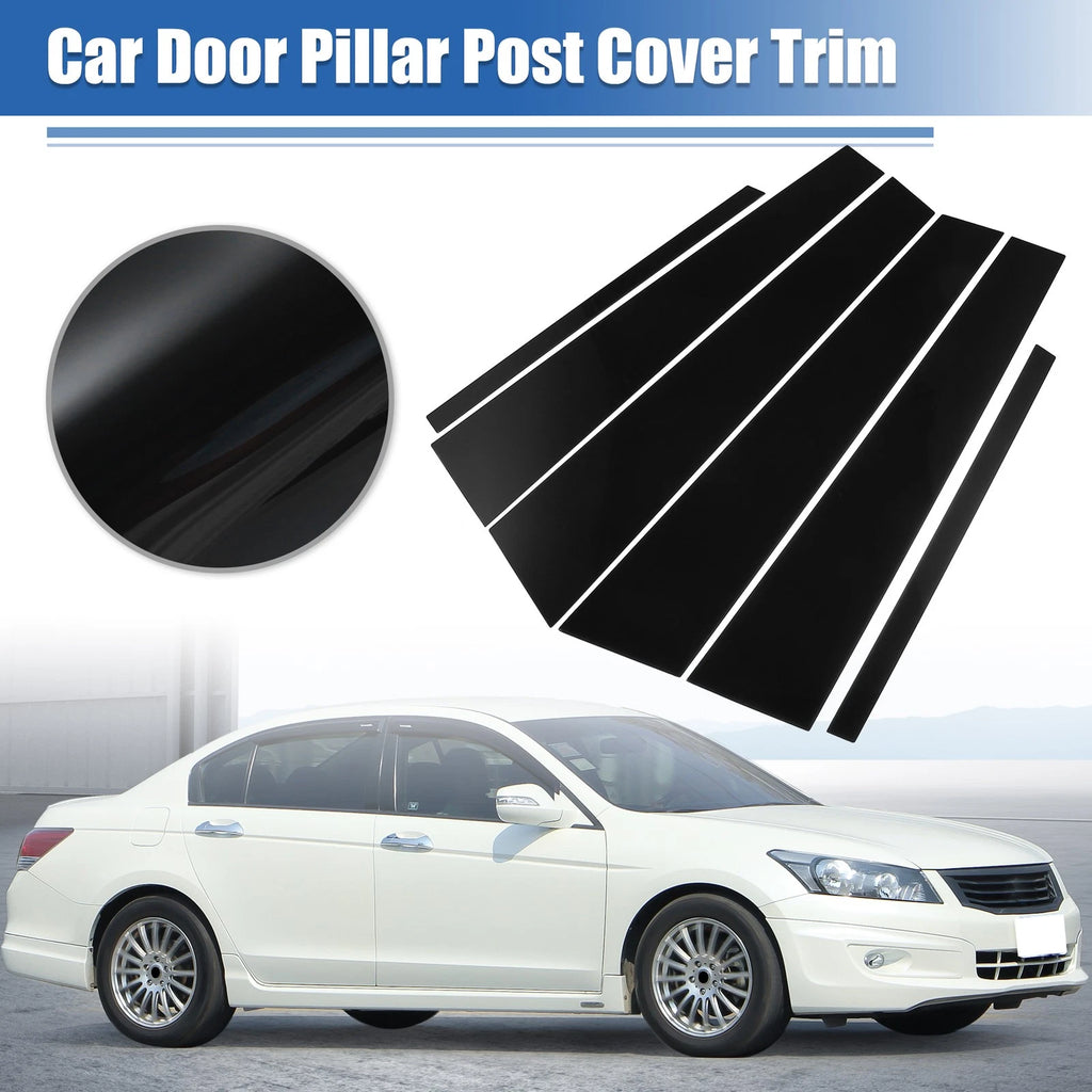 Glossy Black Door Window Pillar Post Covers for Honda Accord (2008–2012)