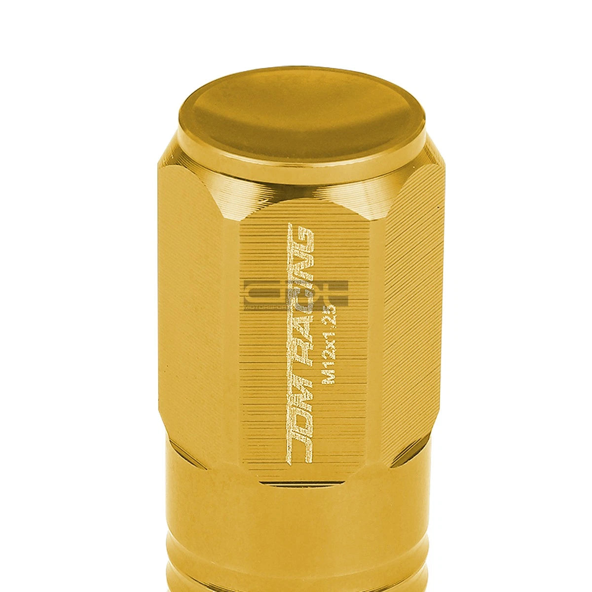 20 PCS Closed End M12x1.25 50mm Tall Gold Aluminum Lug Nuts + Adapter