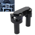 3.5" Handlebar Riser & Top Clamp Black for Harley Dyna, Tour, Road Glide (2006-2023)