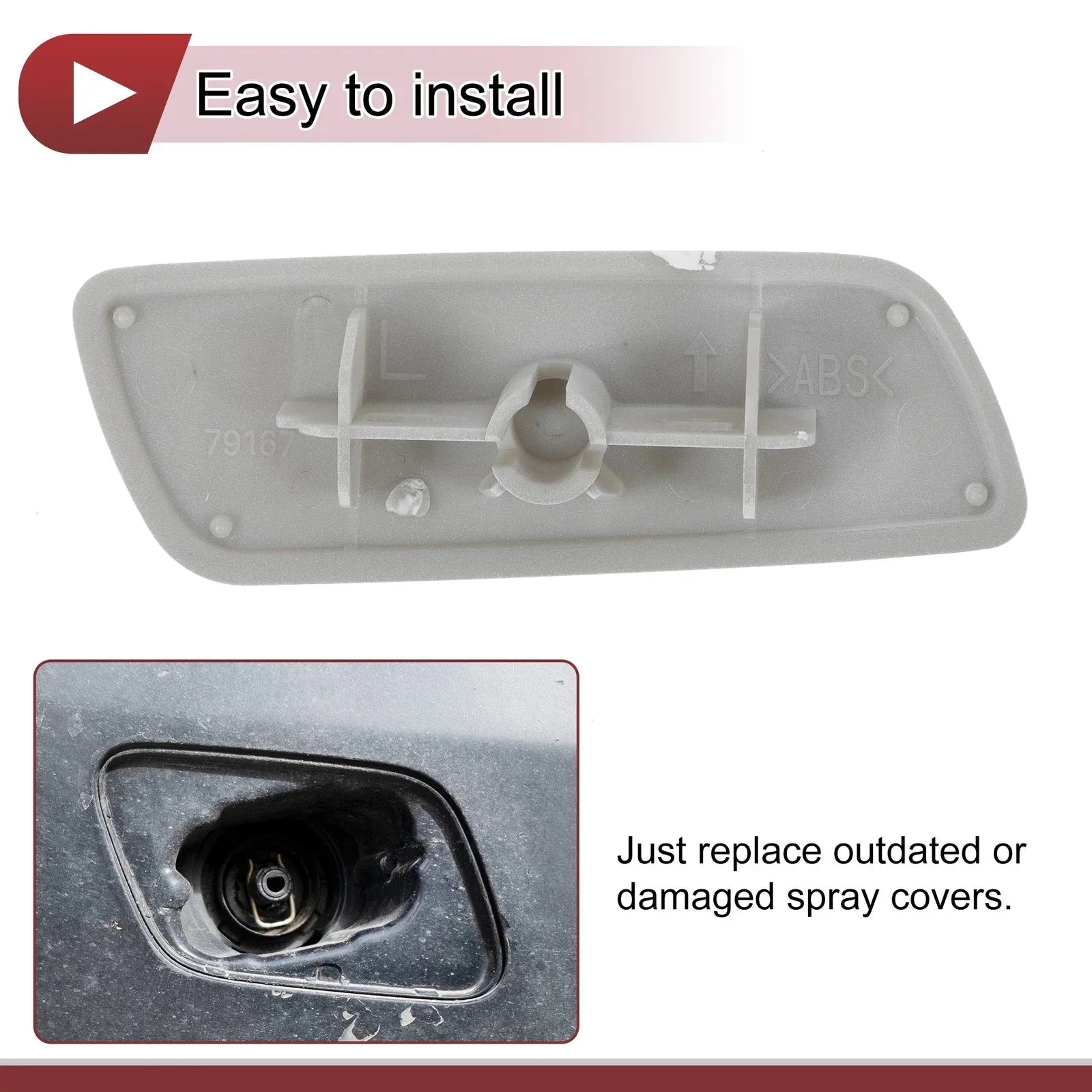 Front Left Washer Nozzle Cover for Lexus RX350 (2010-2013) - White 1 x Cap