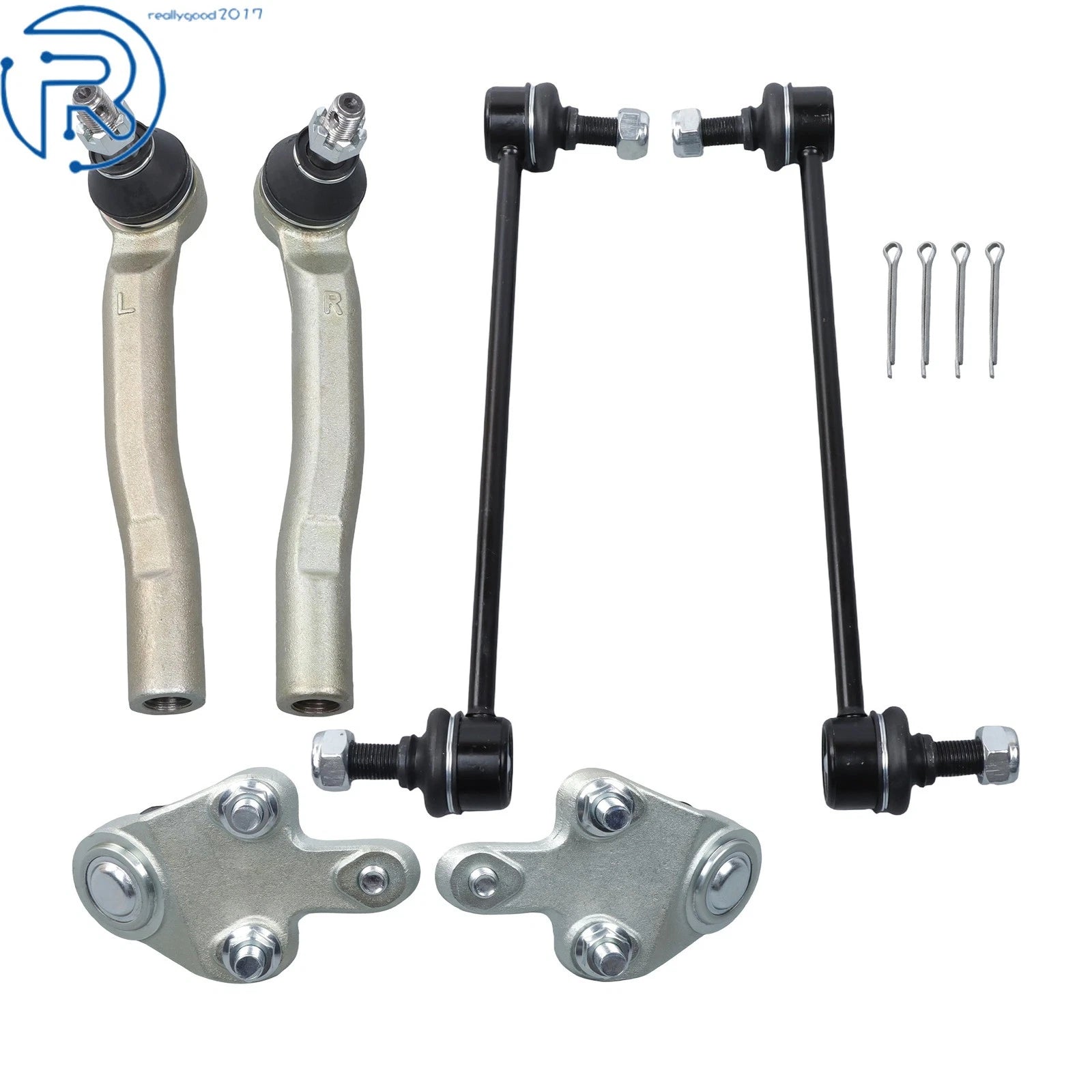 Set of 6 Front Outer Tie Rods for Toyota Highlander (2008–2018)