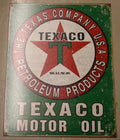 Vintage Replica Tin Metal Texaco Star Oil Sign for Gas Station (1927)