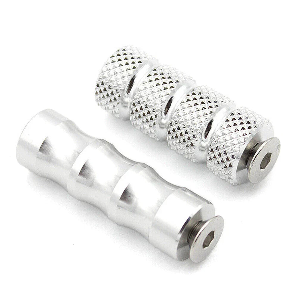 6mm Foot Peg Gear Shift Brake Lever Toe Peg Pedal for Universal Motorcycle Silver