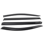 Set of 4 Window Rain Guards for Hyundai Santa Fe (2019–2023) Outside Mount Black