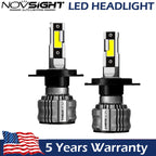2X 9003 H4 LED Headlight Bulbs Kit for Hi/Lo Beam (10000W, 6500K)