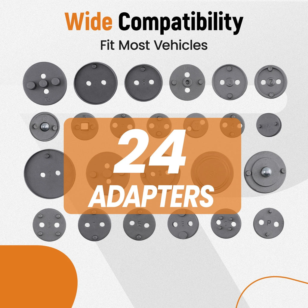 35 Pc Caliper Disc Brake Wind Back Pad Piston Compressor Adapters