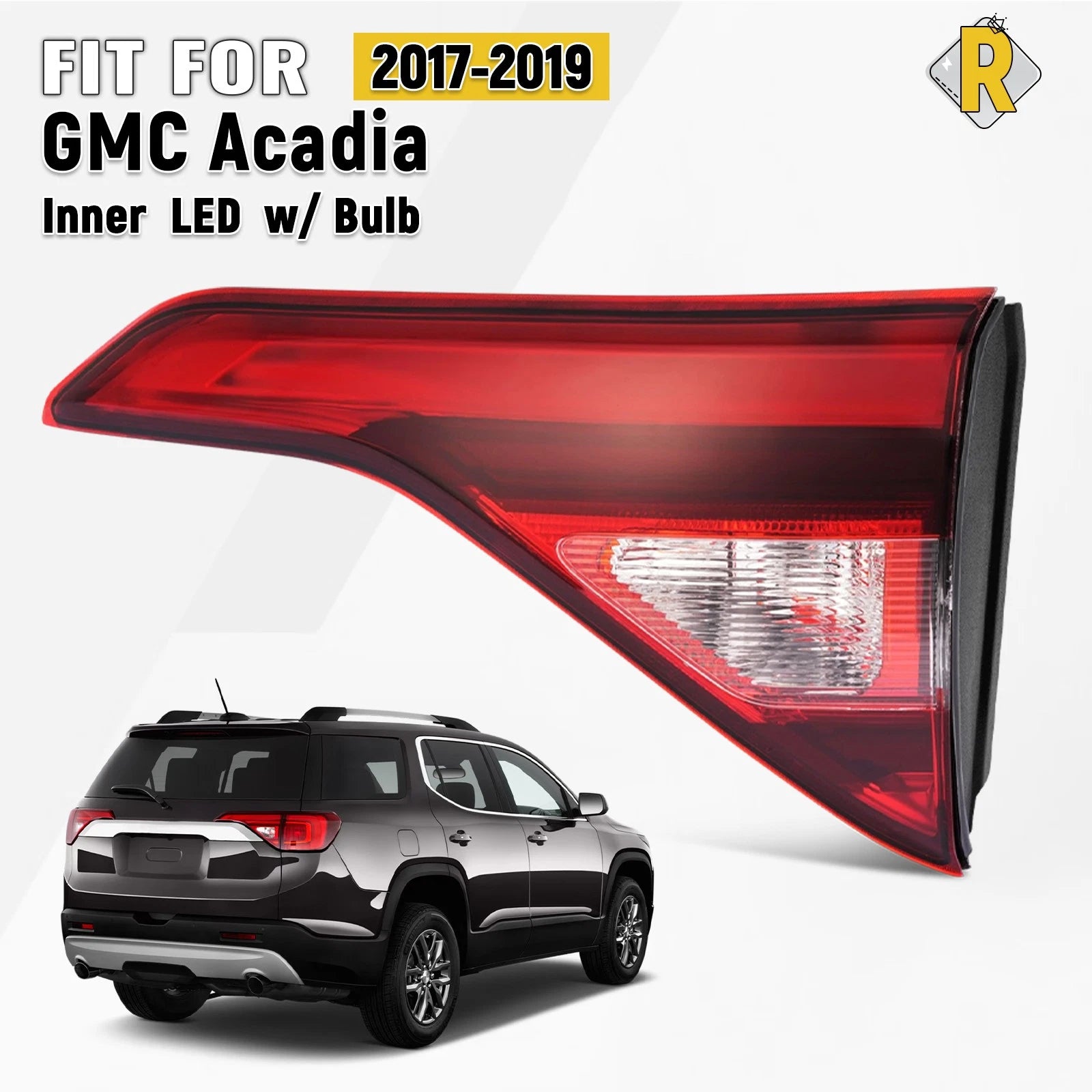 LED Inner Tail Light for GMC Acadia (2017–2019) Passenger Right Side, With Bulb