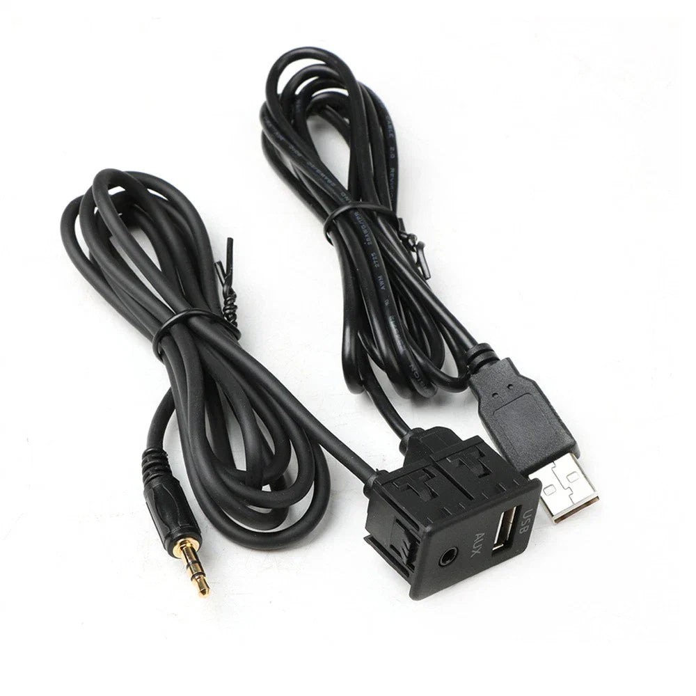 150cm USB Extension Cable Adapter for Car Dash Mount AUX Panel