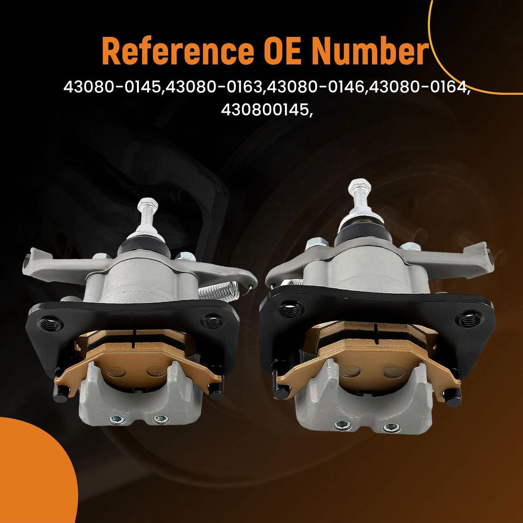 Rear Brake Calipers & Pads for Kawasaki Mule PRO DX DXT FX FXR FXT (2015–2023)
