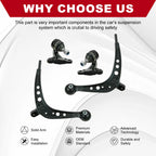 Set of 4 Front Lower Control Arms & Ball Joints for BMW E46 (1998–2006)