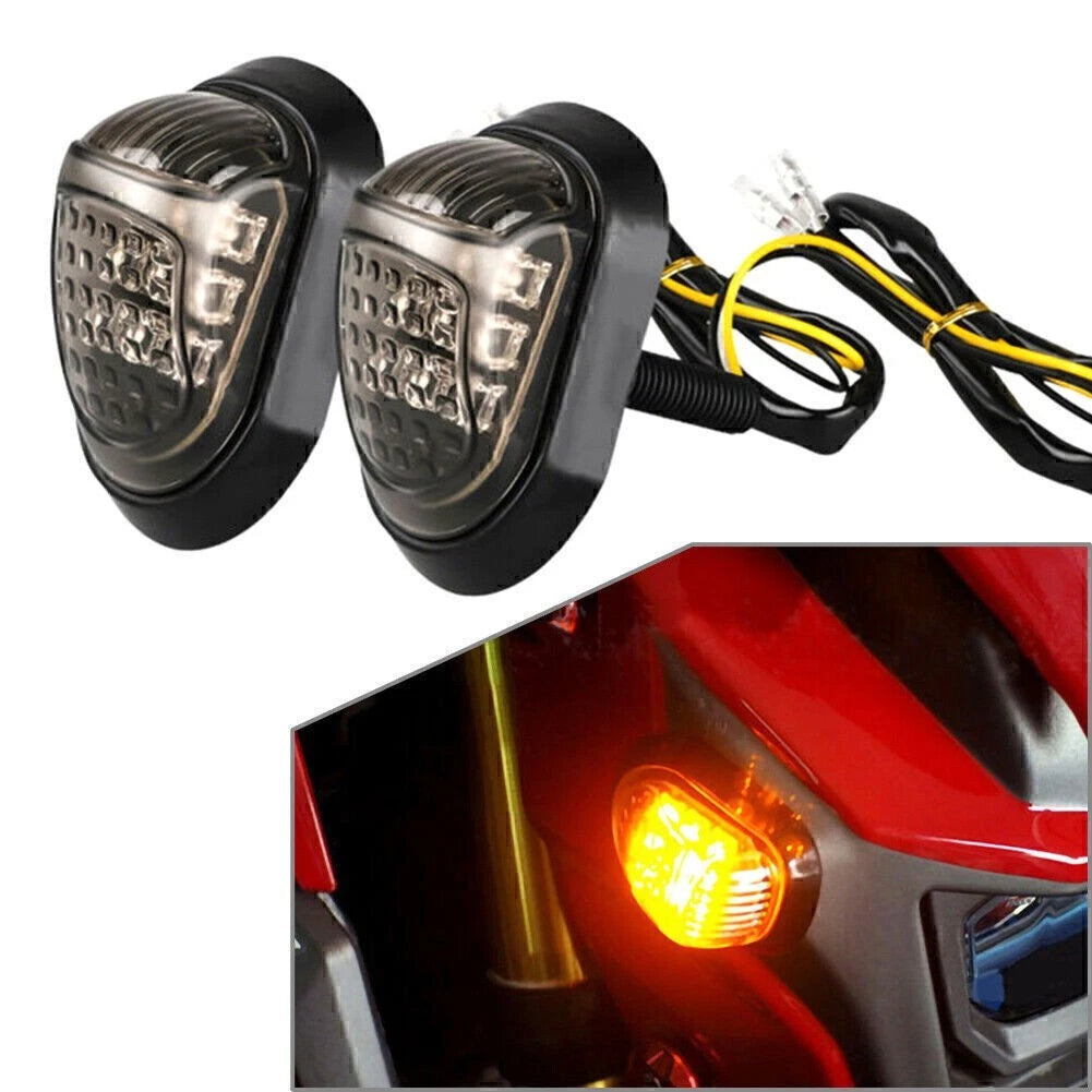 Pair of 9 LED Flush Mount Turn Signals for Universal Motorcycle