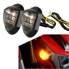 Pair of 9 LED Flush Mount Turn Signals for Universal Motorcycle