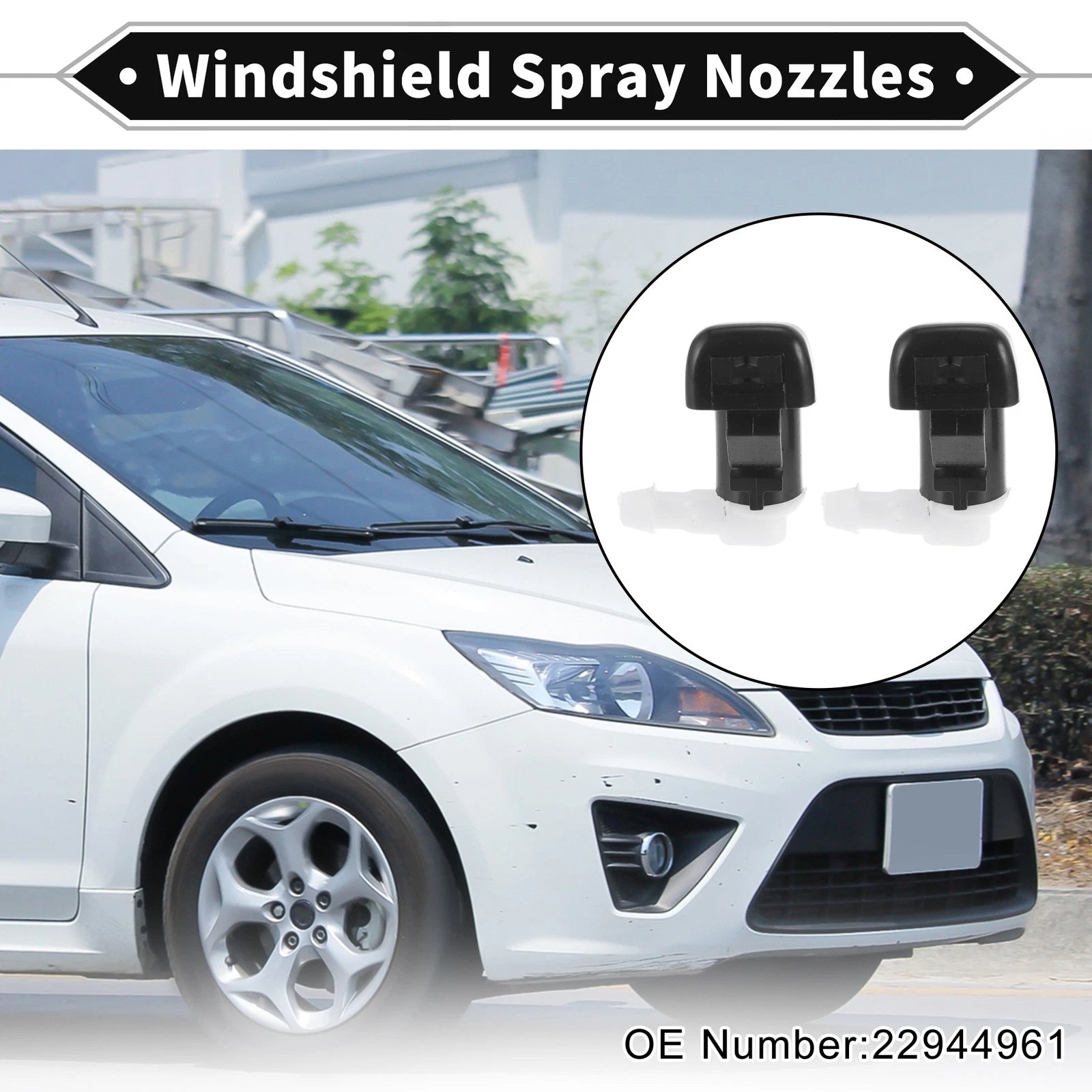 2Pcs Front Windshield Washer Nozzle for Chevy Colorado (2015–2023) No.22944961