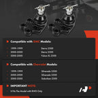 2X Front Lower Side Ball Joint for Chevrolet Silverado 2500 (1999-2000)