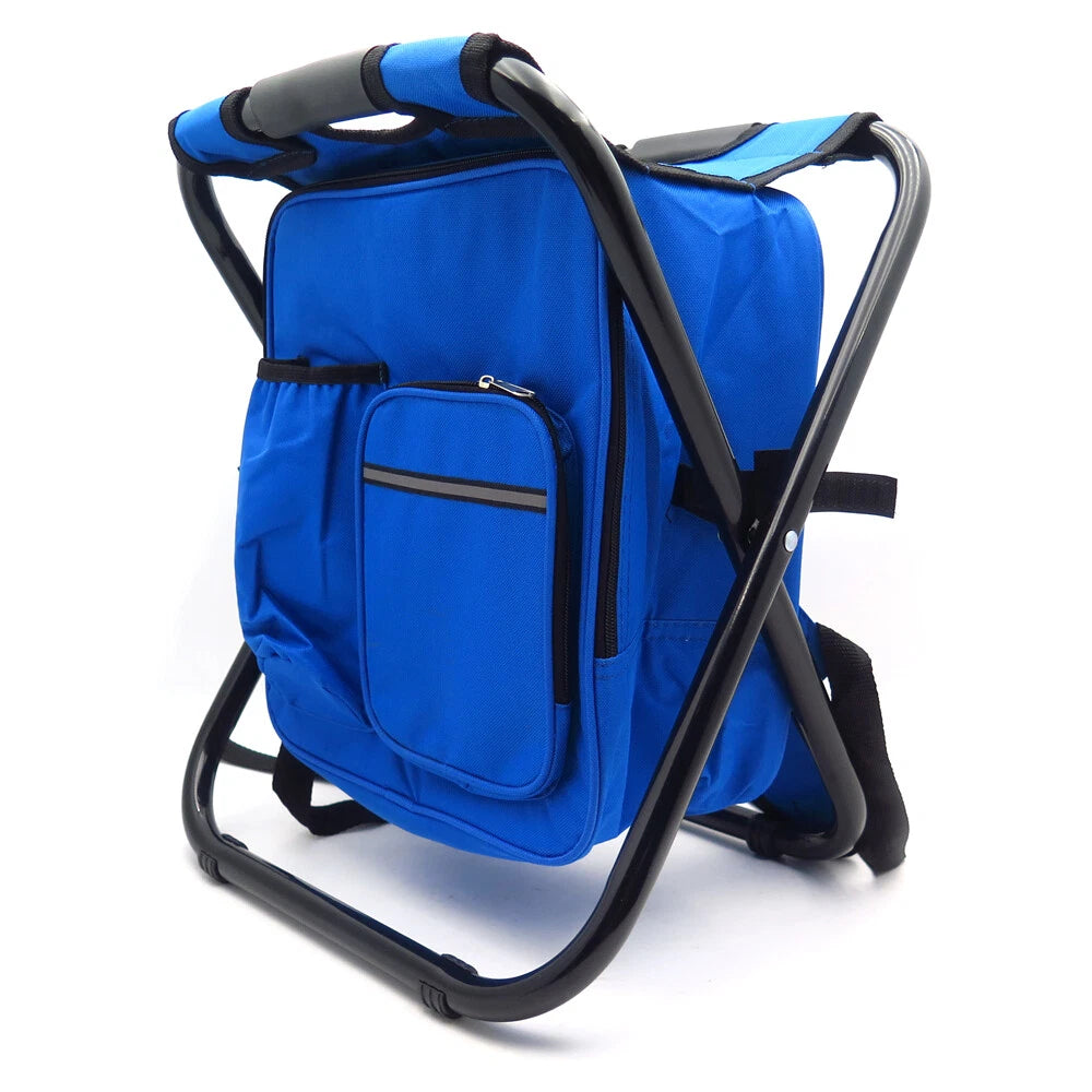 Portable Folding Camping Fishing Chair Stool Travel Backpack Beach Bag