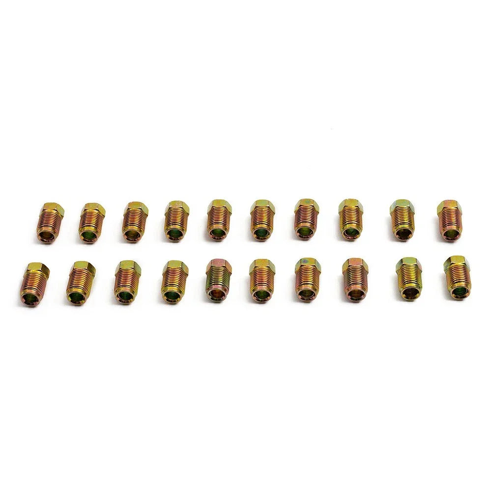 Metric Brake Line Fittings Nuts End Union 10mm1mm Zinc Set Inverted Flares