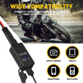 Dual Port USB Fast Charger with LED Voltmeter for Motorcycle (SAE)