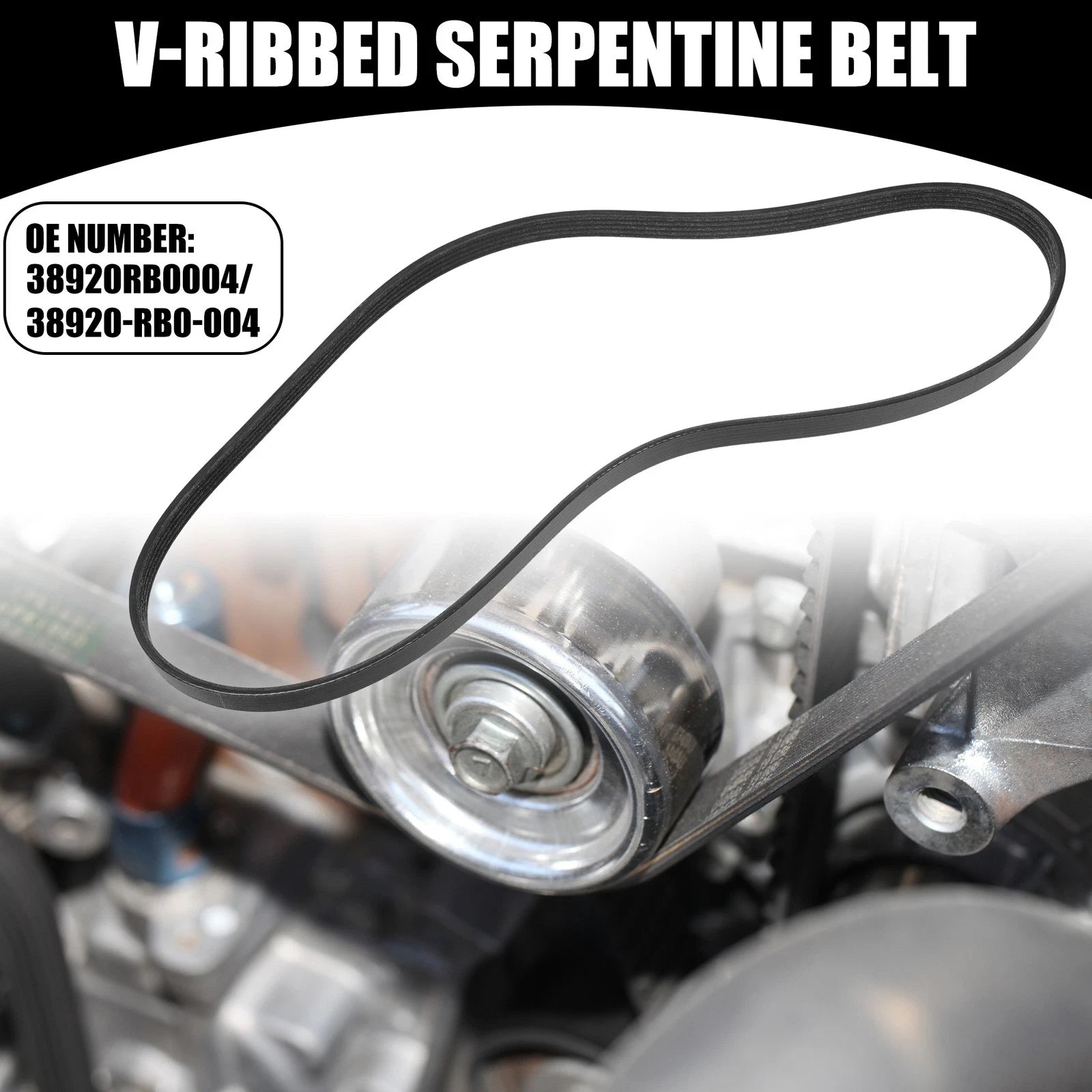V-Ribbed Serpentine Belt No. 38920RB0004 for Honda Fit (2009–2013)