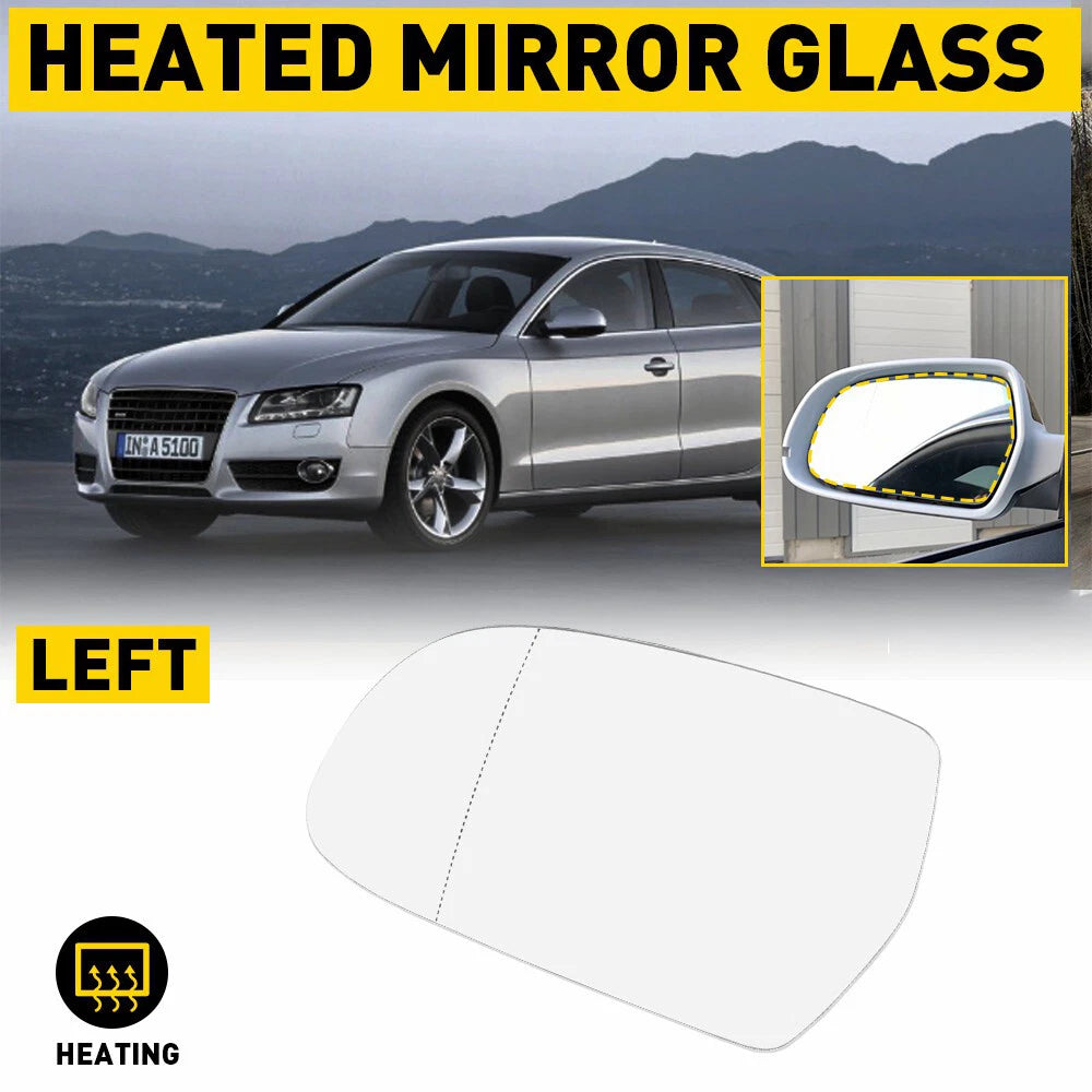 Heated Mirror Glass with Backing for Audi A5 Quattro S4