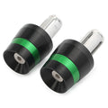 Green Handlebar Bar End Plugs for Honda CBR, CB, Yamaha YZ, YZF, Kawasaki
