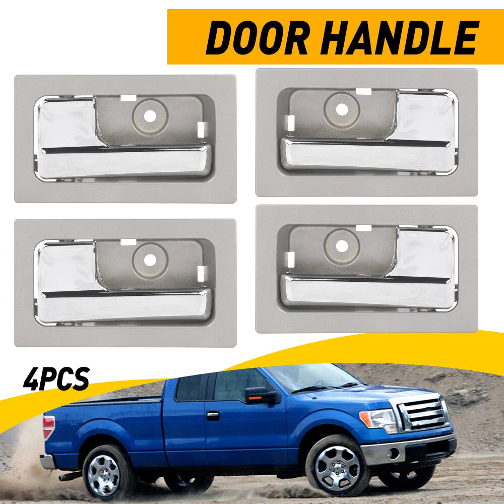 Set of 2 Interior Door Handles Platinum Chrome for F150 (2009â2014)