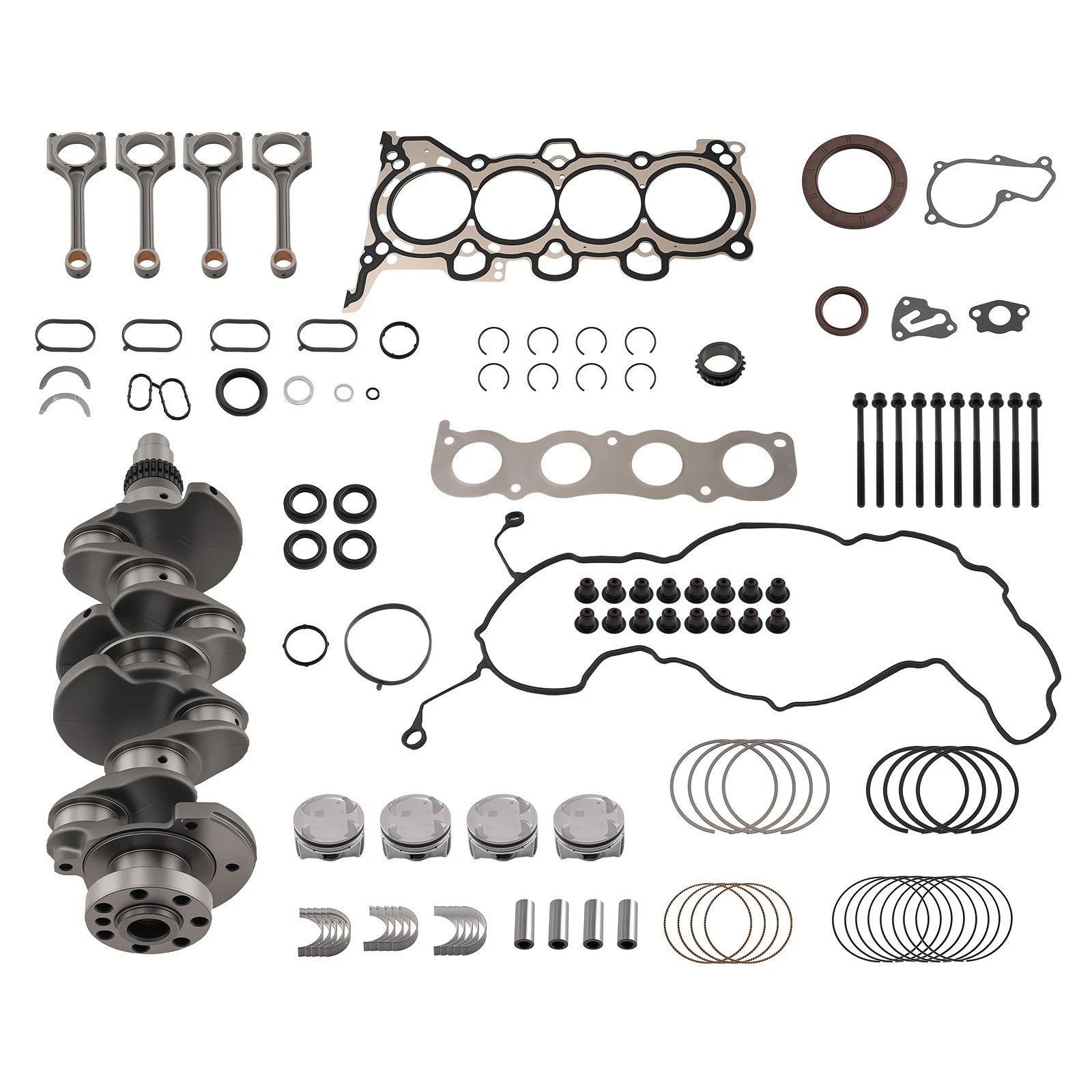 Set of 4 G4NB 1.8L Engine Piston Gasket Bearings for Hyundai Elantra Kia Forte (2011–2016)
