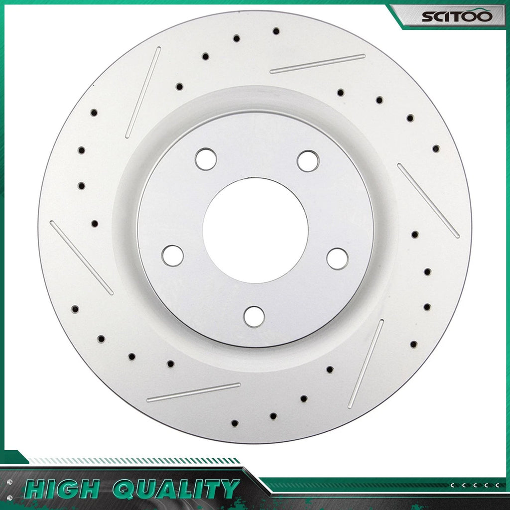 Front Drilled Brake Calipers & Rotors Set for Dodge Avenger (2008–2014)
