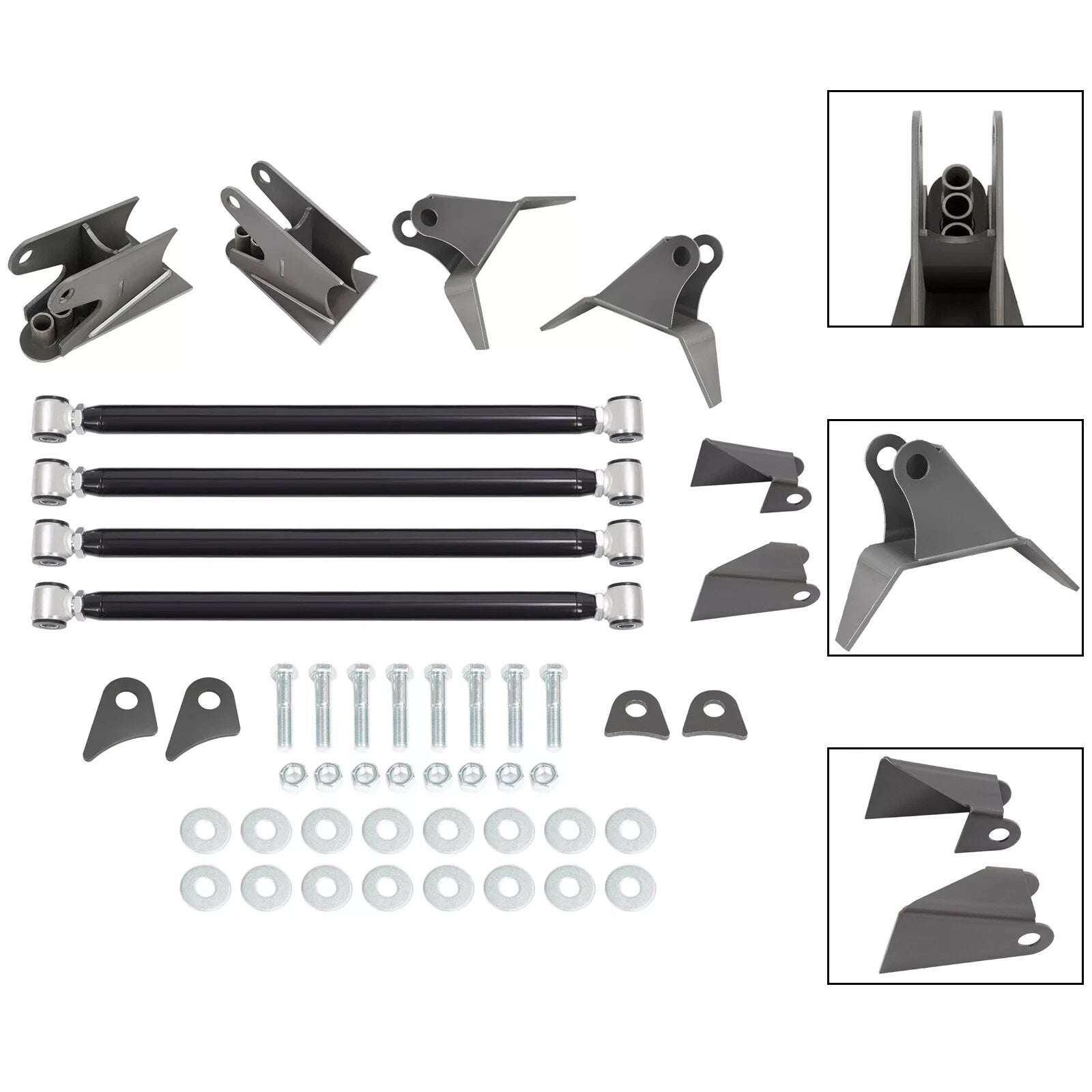 3.25" Axle Rear Weld-On Triangulated 4 Link Suspension Kit for