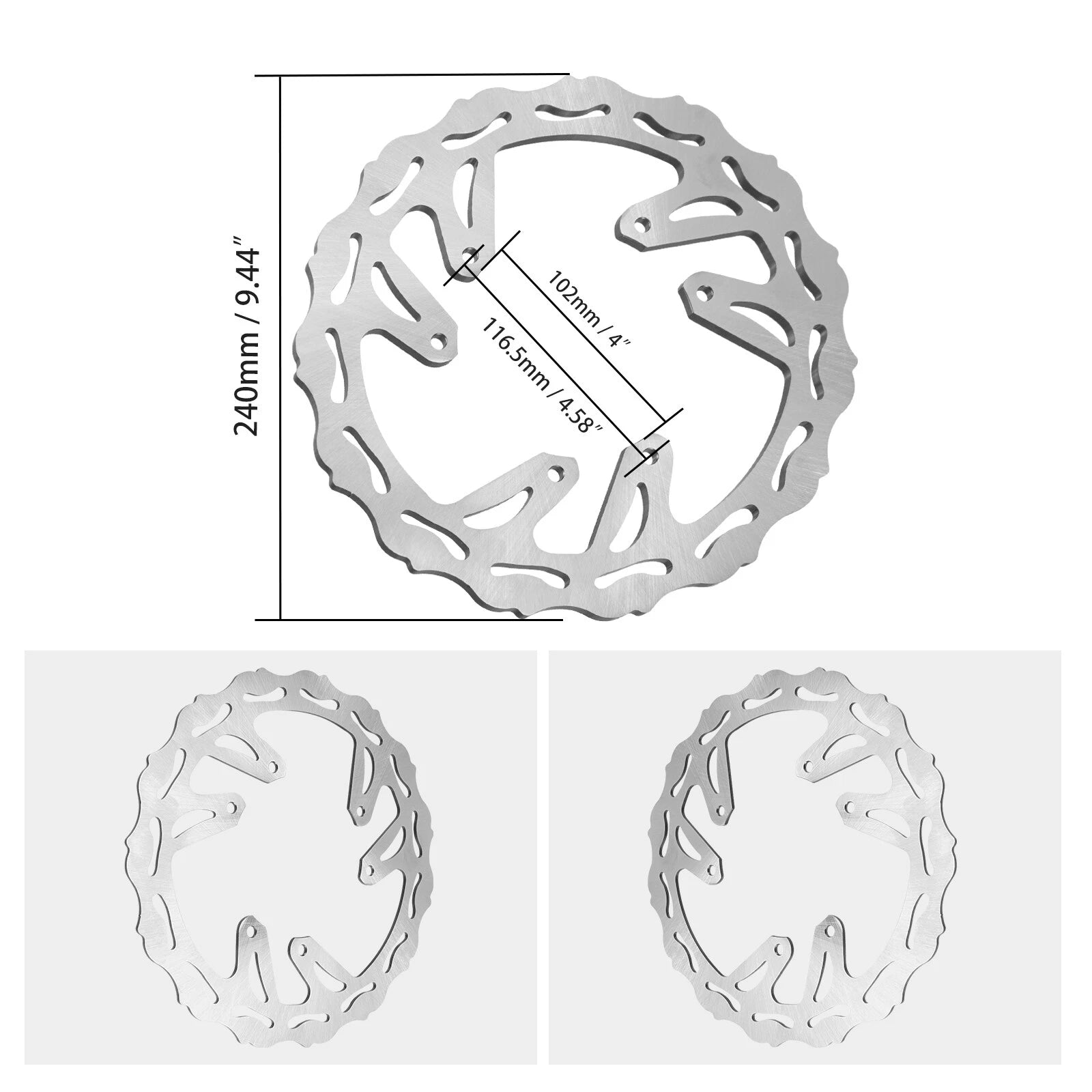 Front Brake Disc Rotor 240mm for Honda CRF250R CRF450R CRF450X (2004–2017)