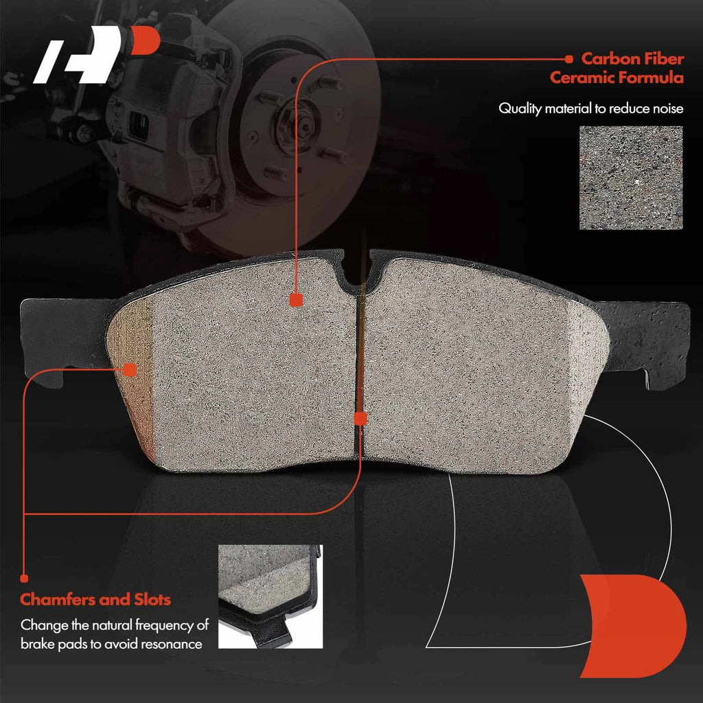 Front Disc Brake Rotors & Ceramic Pads for Mercedes-Benz ML350 (2012–2015)