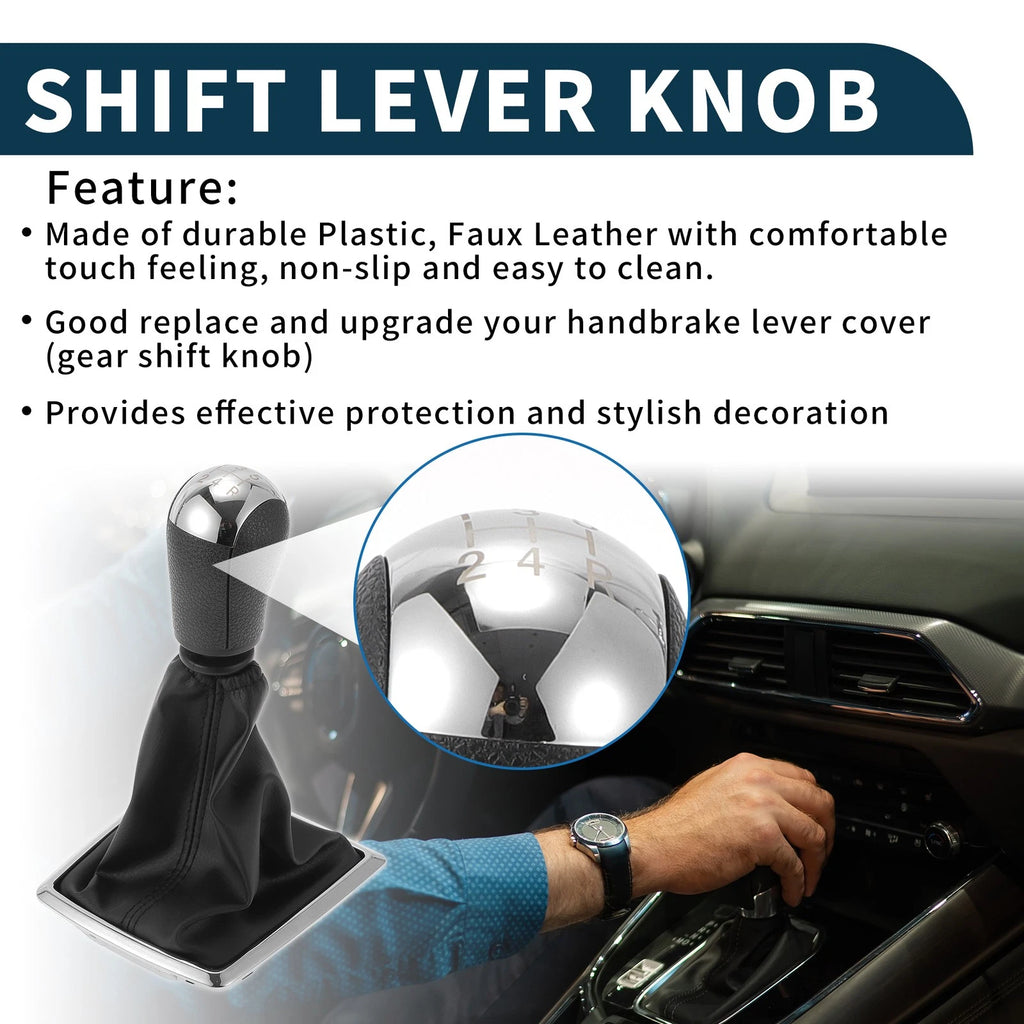5 Speed Manual Gear Shift Knob with Cover for Ford Focus (2000–2011)