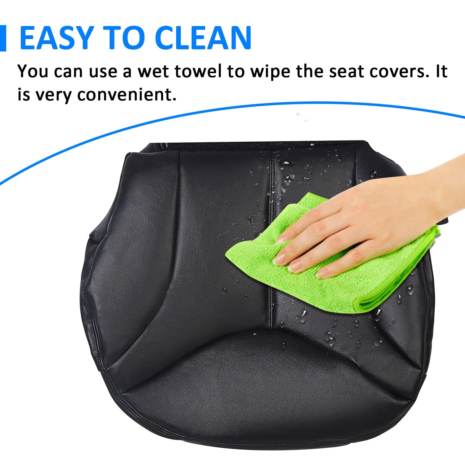 Driver Bottom Replacement Car Seat Cover for GMC Yukon XL (1999–2002) Black