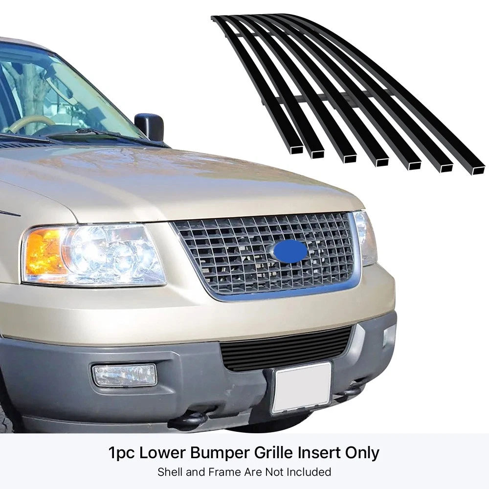 Lower Bumper Grille Insert for Ford Expedition (2003-2006) Stainless Black