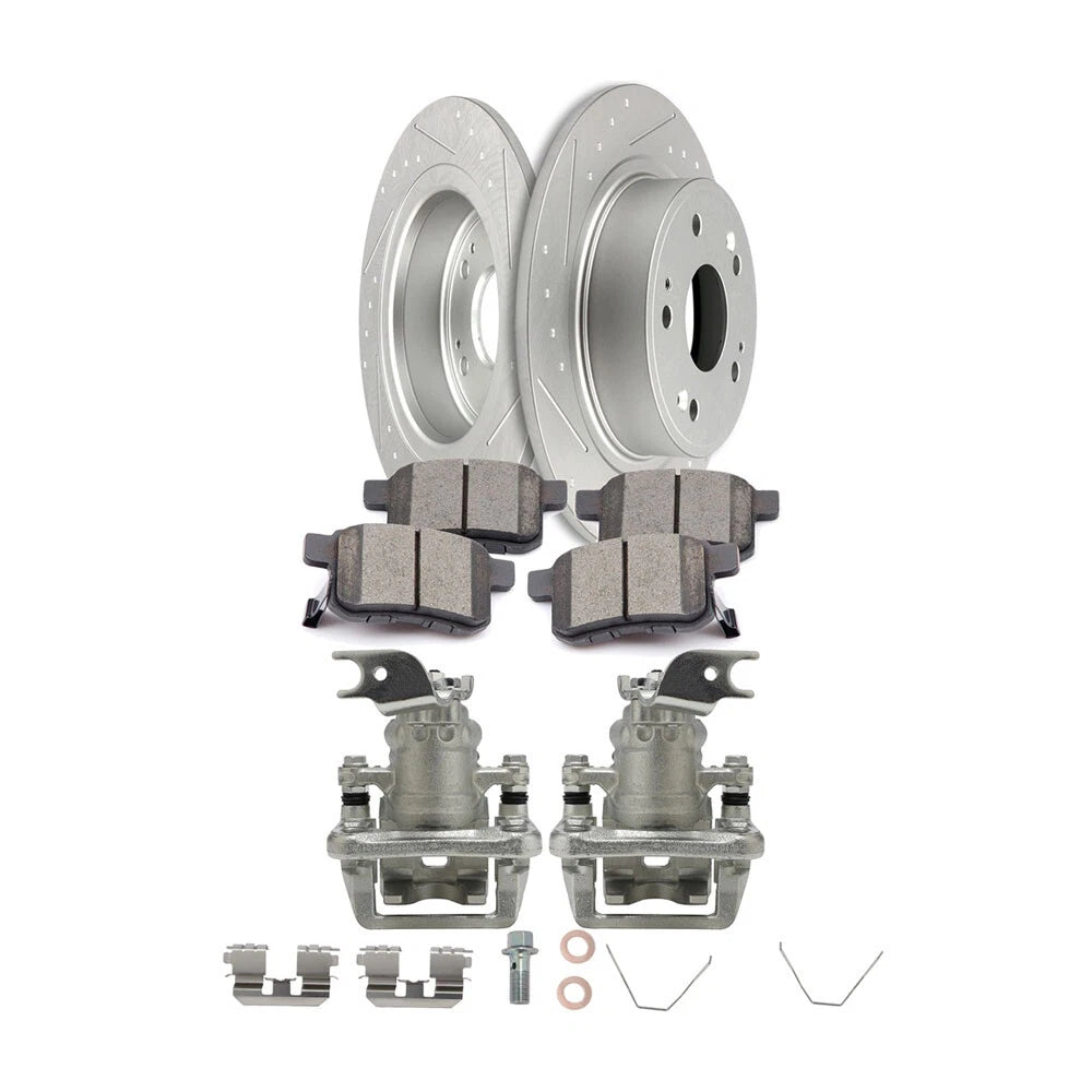 Rear Brake Calipers, Rotors & Ceramic Pads for Honda Accord (2008–2012)
