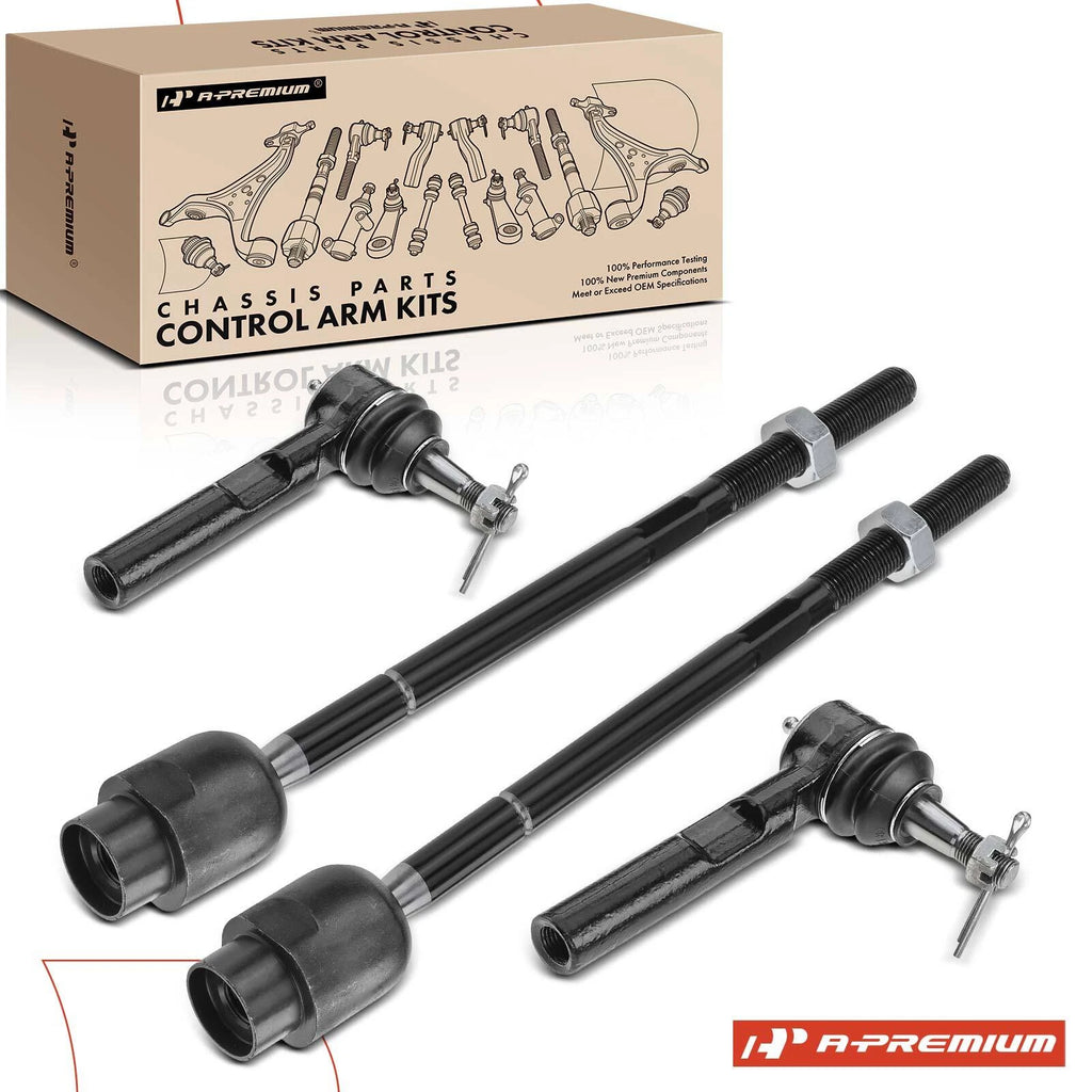 4x Front Inner & Outer Tie Rod for Chevrolet Malibu (2004–2012)