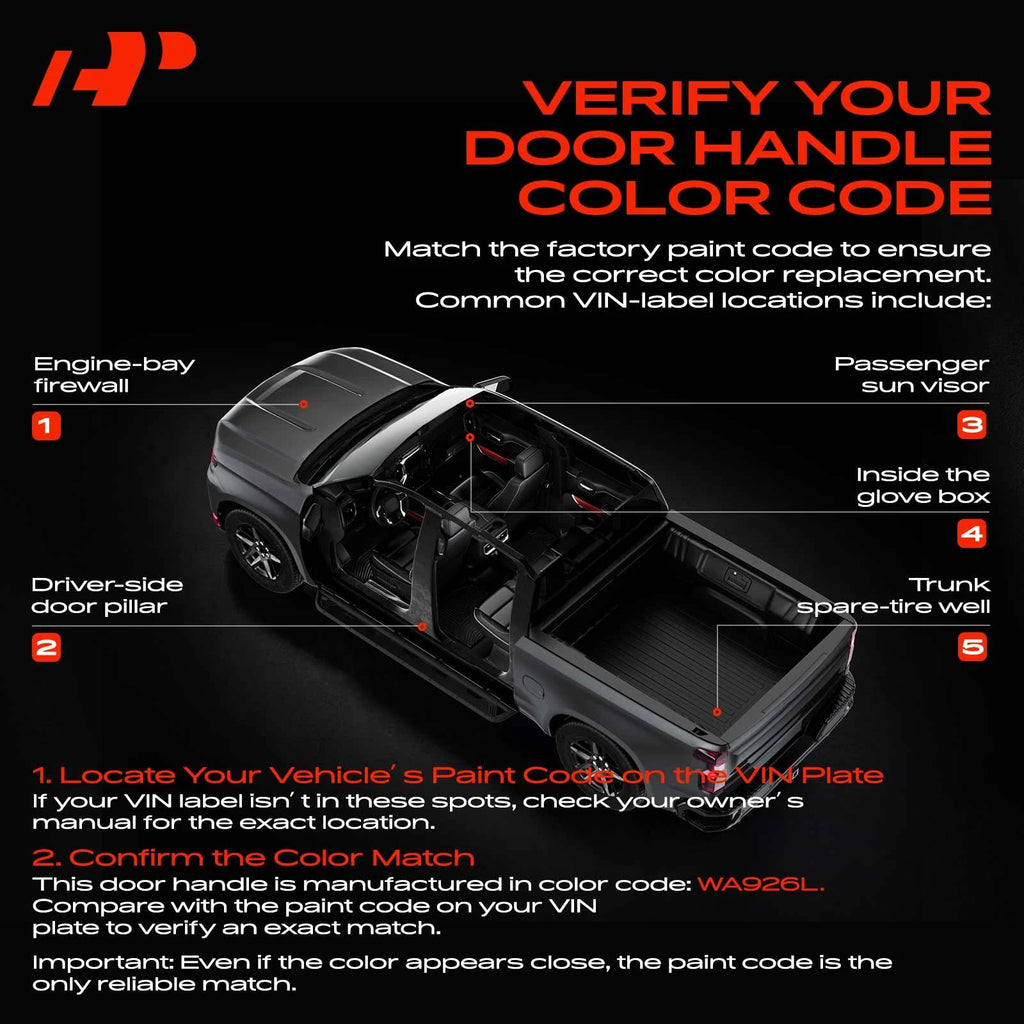 Rear Right Door Handle for Chevy Silverado 1500 (Silver Birch)