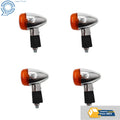 Set of 4 Chrome Motorcycle Turn Signal Blinkers for Honda Suzuki Yamaha
