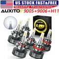 Set of 6 LED Combo Headlight Bulbs 9005 9006 H11 for Fog Light