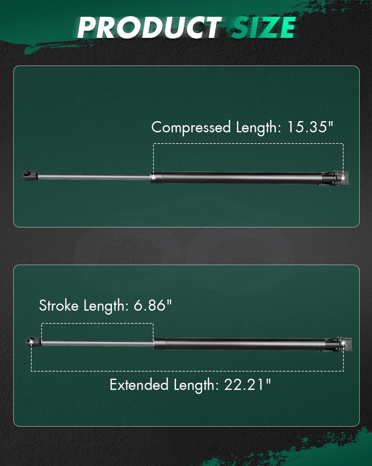 Set of 2 Tailgate Lift Supports for Jeep Cherokee (1997–2001)