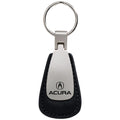 Black Leather Teardrop Keychain - Officially Licensed for Acura