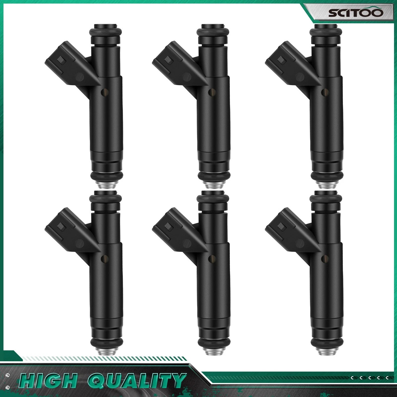 Set of 6 Fuel Injectors for Ford Taurus (2006) Mercury Sable (2001, 2003–2005) 3.0L