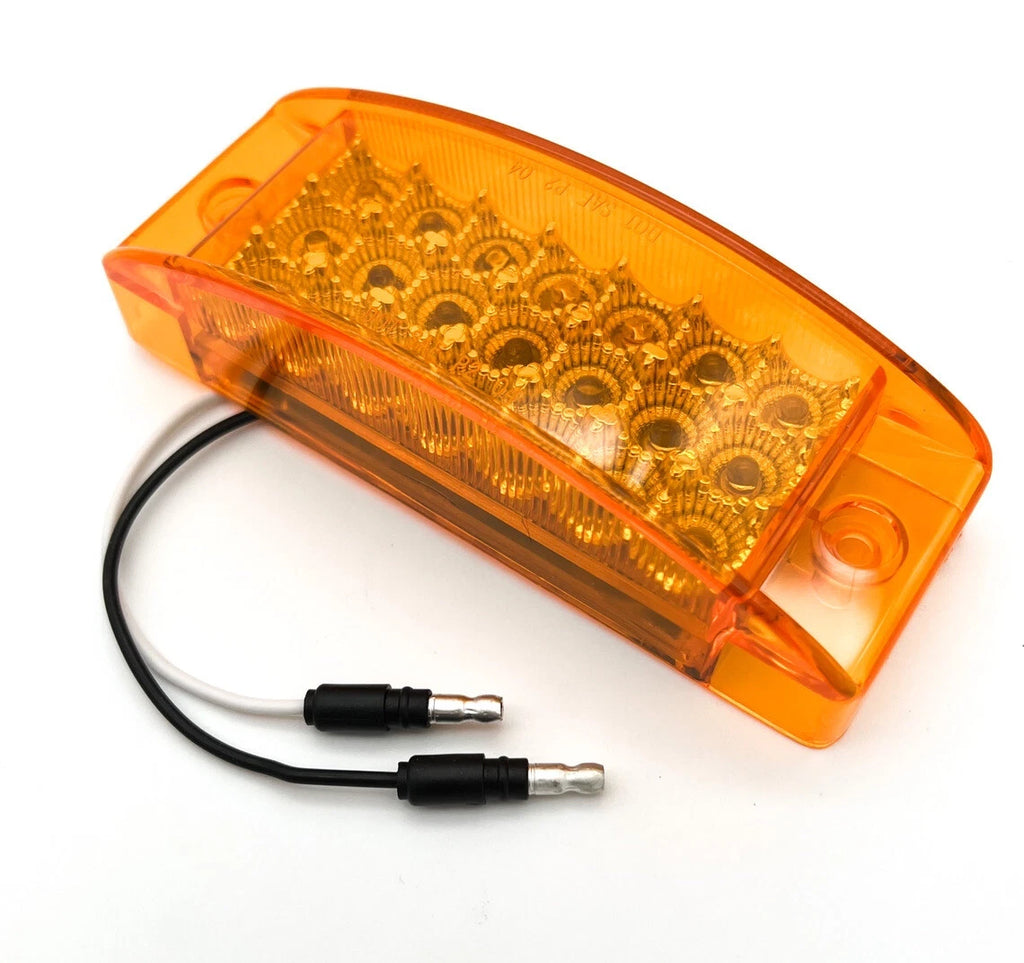 Rectangle Side Marker Clearance Light Replacement for Semi Truck Trailer RV Amber (2") (2000–2025)