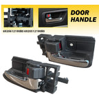 Pair Gray Chrome Interior Door Handles for Toyota Corolla (2003–2008)