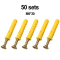 50Pcs Stainless Steel Expansion Screws and Wall Anchors for Universal Use