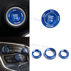Engine Start Push Button & AC Control Knob Decor for Dodge Charger (2006–2020)
