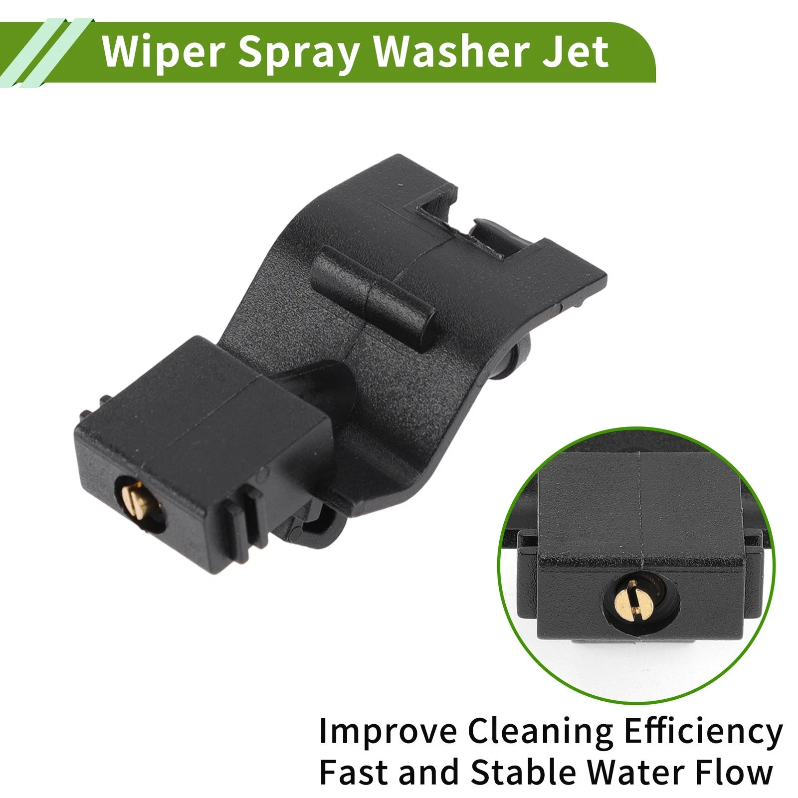 Set of 1 Windshield Washer Nozzle with Hose Connector for Toyota (No. 8538112300)