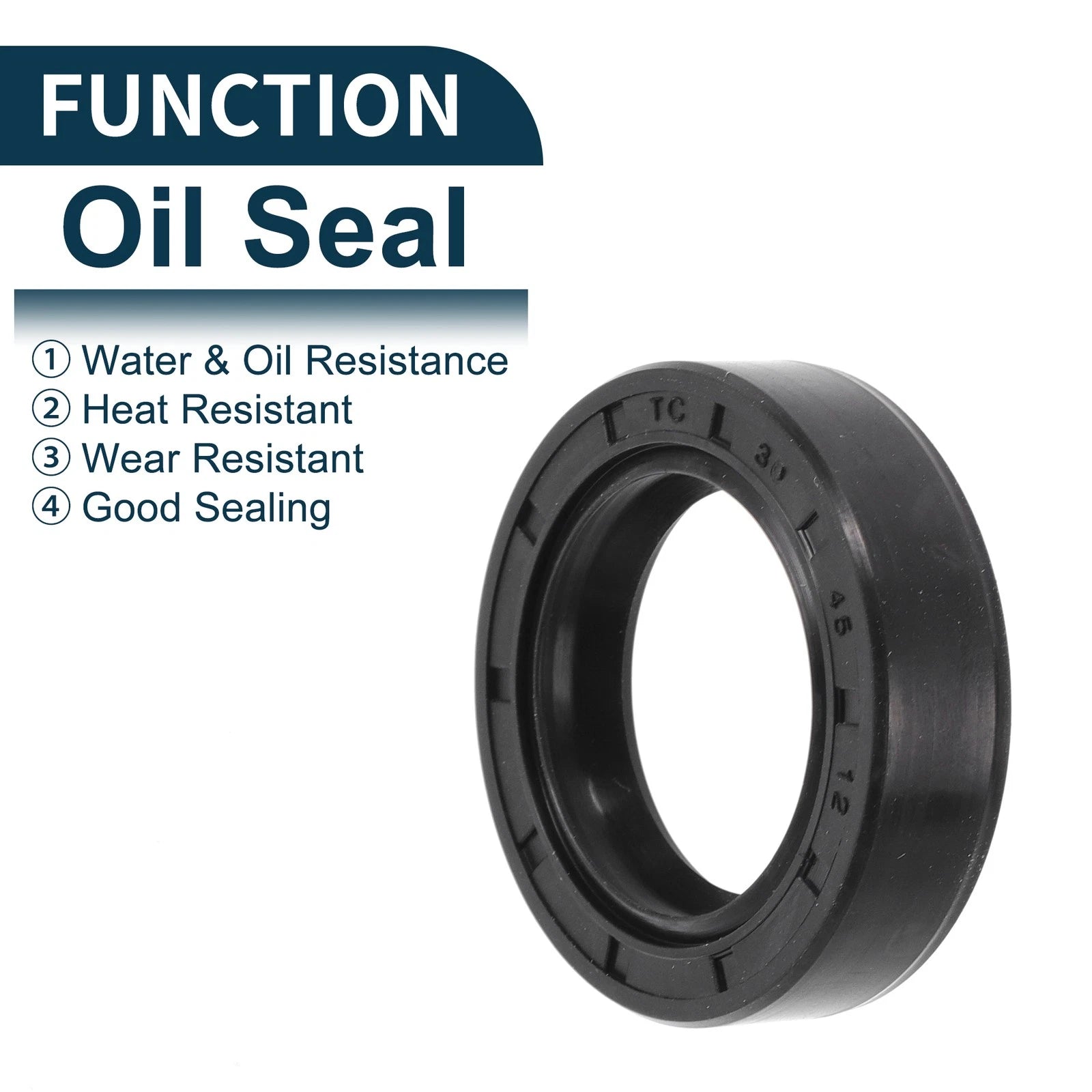 Set of 5 Oil Seal Rotary Shaft Seal NBR Rubber 30x45x12mm